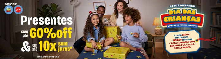 Dia das Crianças: presentes com até 95% OFF